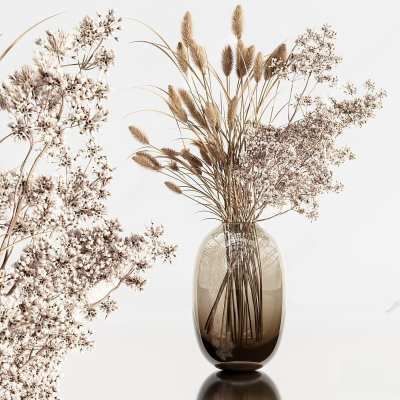 现代花瓶花艺3D模型下载